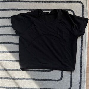 Lululemon Black, Cropped Short Sleeve Swiftly Tee